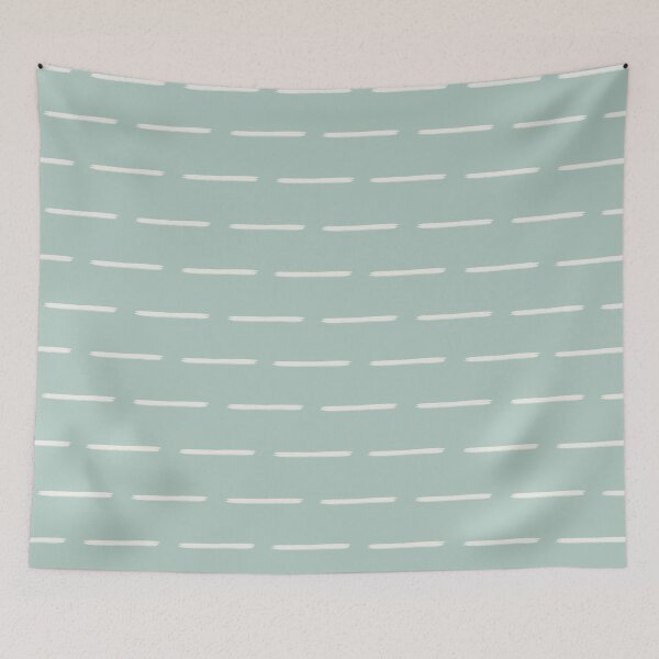 Item preview, Minimalist Ivory Lines on Pastel Gray Turquoise designed and sold by KSimpson838.