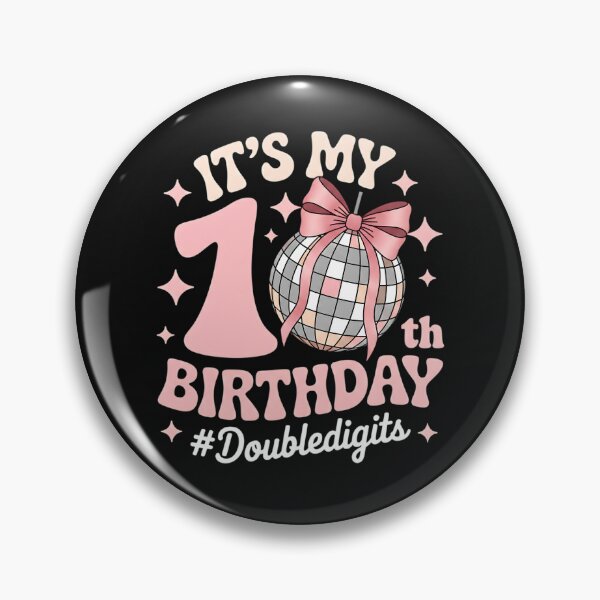 Item preview, It's My 10th Birthday Girl Double Digits Bow Disco Ball Ten designed and sold by clothesy7.