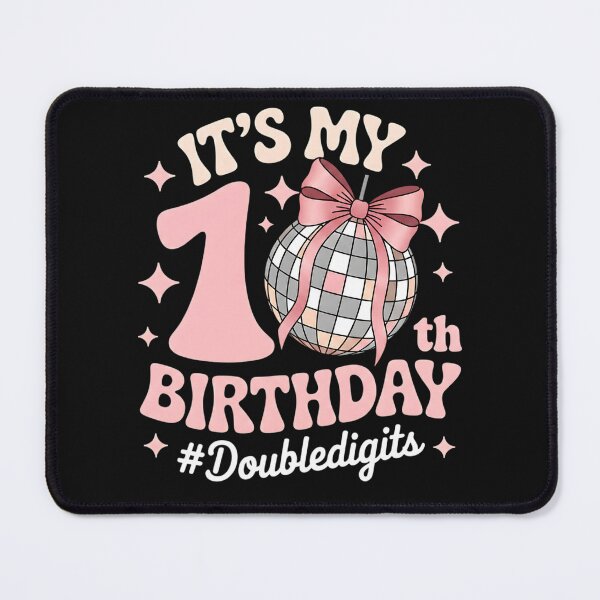 Item preview, It's My 10th Birthday Girl Double Digits Bow Disco Ball Ten designed and sold by clothesy7.
