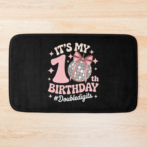 Item preview, It's My 10th Birthday Girl Double Digits Bow Disco Ball Ten designed and sold by clothesy7.