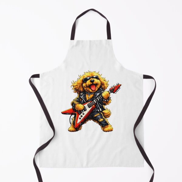 Item preview, Apricot cockerpoo playing rock guitar - birthday gift idea designed and sold by Dazzio Designs.