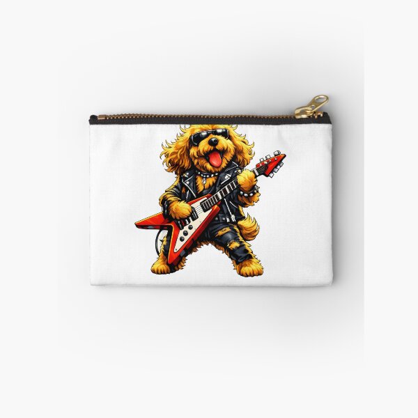 Item preview, Apricot cockerpoo playing rock guitar - birthday gift idea designed and sold by Dazzio Designs.
