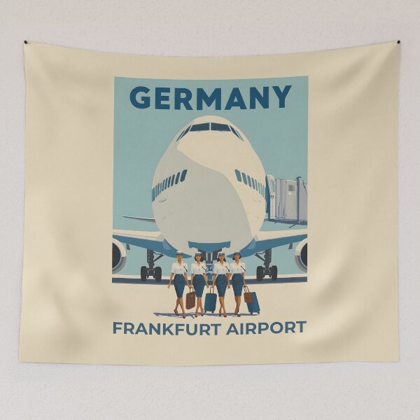Item preview, A Vintage Travel Illustration of Frankfurt - Germany designed and sold by GoodOldVintage.