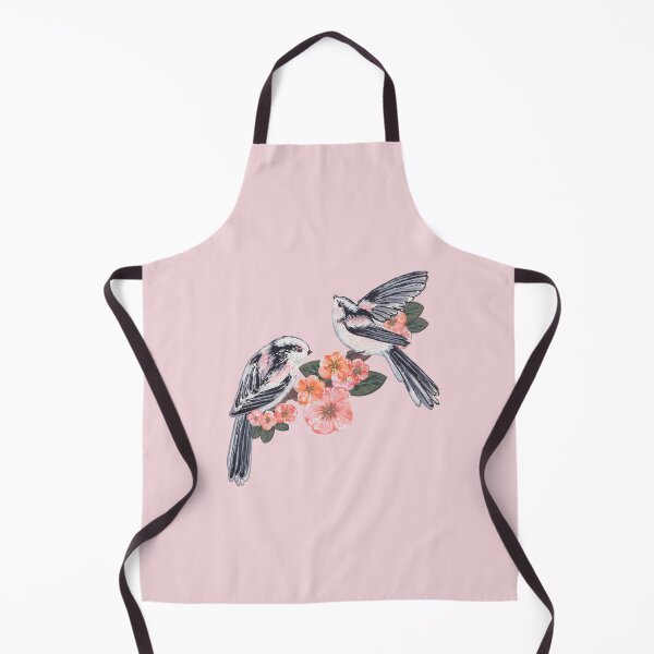 Item preview, Long Tailed Tits and Japanese Quince designed and sold by WildWoodPrint.
