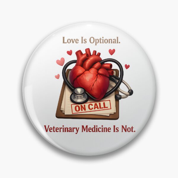 Artikelvorschau, Liebe ist optional, Tiermedizin nicht – On Call Vet Heart Design entworfen und verkauft von Bettybee00.