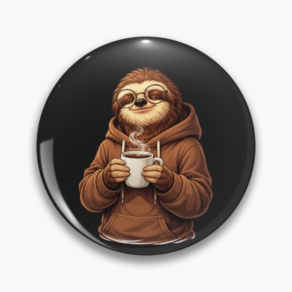 Item preview, Relaxed Coffee Lover Sloth – Cozy Slow Life Streetwear Animal Art designed and sold by ColorSplash123.
