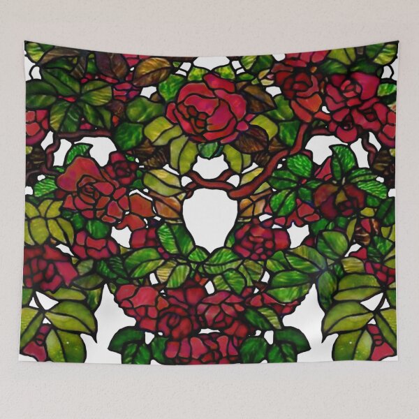 Item preview,  red roses tiffany style stain glass  designed and sold by hollycooper.