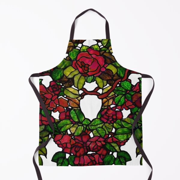 Item preview, red roses tiffany style stain glass designed and sold by hollycooper.