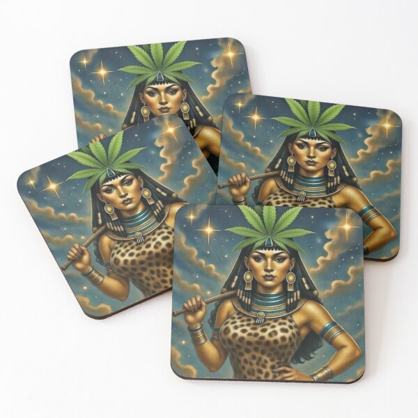 Item preview, Seshat – Ancient Egyptian Goddess of Wisdom, Writing, Mathematics & Sacred Knowledge designed and sold by BlackStarsCreations.