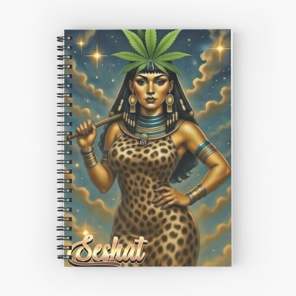 Item preview, Seshat – Ancient Egyptian Goddess of Wisdom, Writing, Mathematics & Sacred Knowledge designed and sold by BlackStarsCreations.