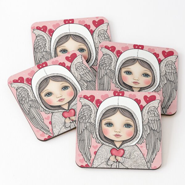 Item preview, Toddler Angel of Love with wings wearing a hoodie celebrating Valentines Day designed and sold by Colin Bentham.