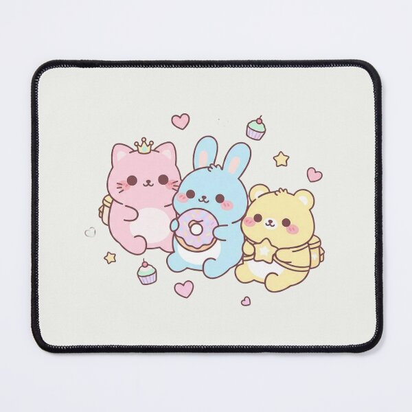 Item preview, Kawaii Valentines Day Squad - Pastel Cat Bunny Bear Sweethearts designed and sold by arup7980.