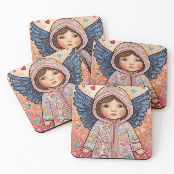 Item preview, Toddler Angel of Love with wings wearing a hoodie celebrating Valentines Day designed and sold by Colin Bentham.