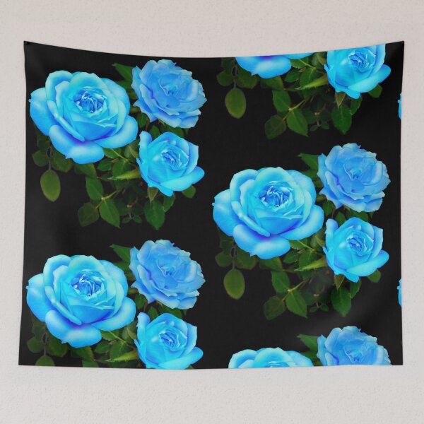Item preview, Blue rose blue floral blue flowers designed and sold by hollycooper.