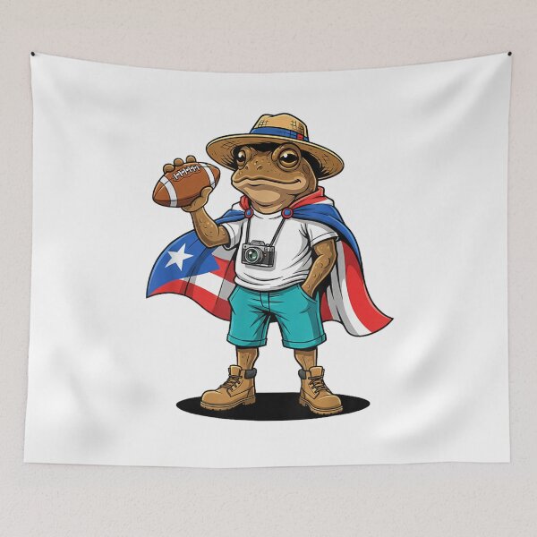 Item preview, Funny Coqui Frog Football Puerto Rico Island Pride designed and sold by Alluka Brand.