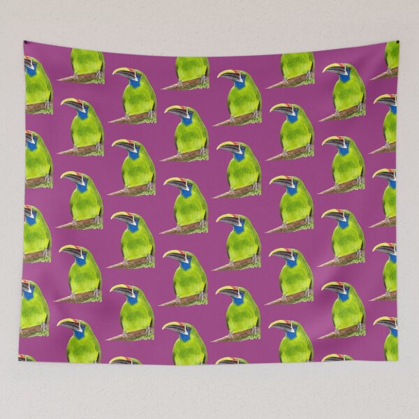 Item preview, Northern Emerald-Toucanet bird watercolour painting designed and sold by art-elodie-g.