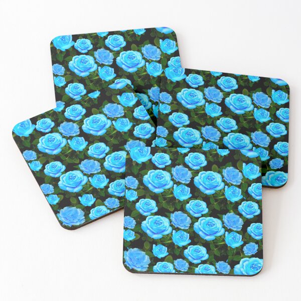 Item preview, Blue rose pattern blue floral blue flowers designed and sold by hollycooper.