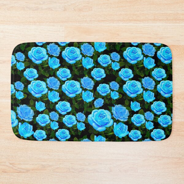 Item preview, Blue rose pattern blue floral blue flowers designed and sold by hollycooper.