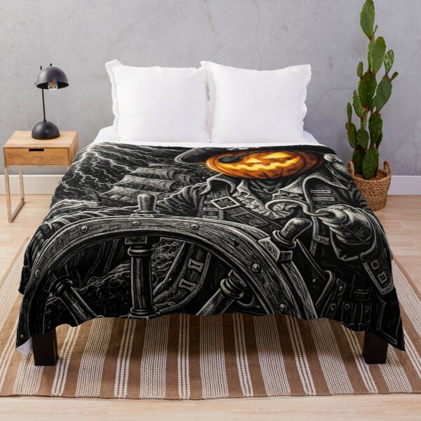 Item preview, Headless Horseman Pirate Steering Through Storm Seas – Dark Nautical Fantasy Art designed and sold by TheHorsemanRidesAgain.