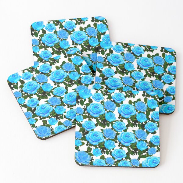 Item preview, Blue rose pattern blue floral blue flowers designed and sold by hollycooper.