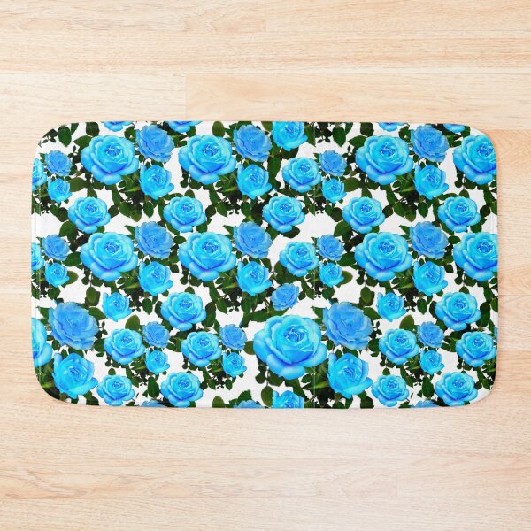 Item preview, Blue rose pattern blue floral blue flowers designed and sold by hollycooper.