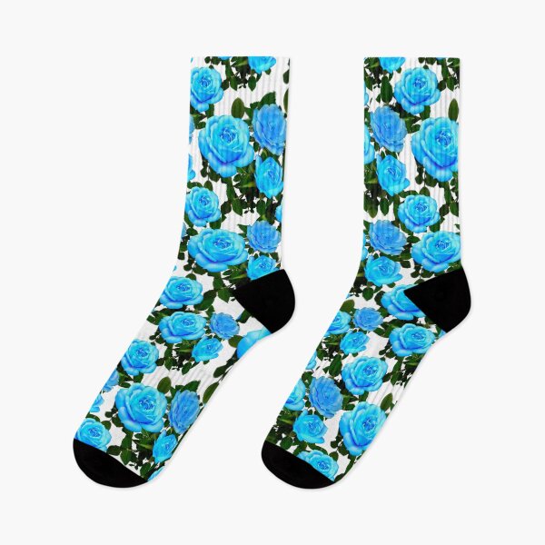 Item preview, Blue rose pattern blue floral blue flowers designed and sold by hollycooper.