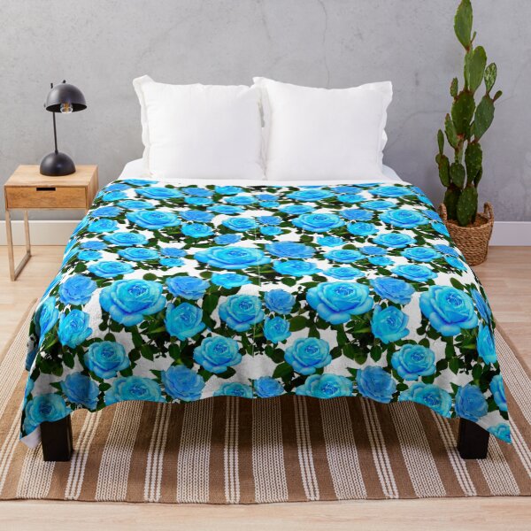 Item preview, Blue rose pattern blue floral blue flowers designed and sold by hollycooper.