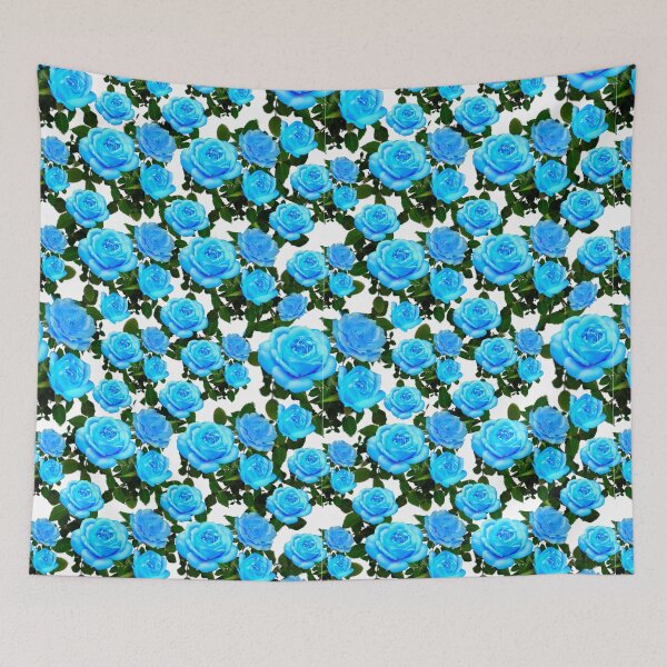 Item preview, Blue rose pattern blue floral blue flowers designed and sold by hollycooper.