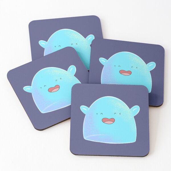 Item preview, Cute and Happy Blue Blob Creature designed and sold by NaliniLe.