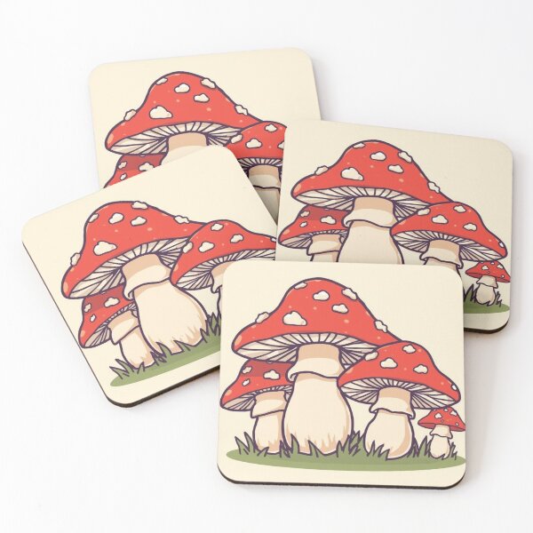 Item preview, Cute Red Mushroom Illustration – Whimsical Fly Agaric Toadstools Art designed and sold by DreamPixelPrint.