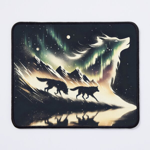 Item preview, Northern Lights Wolves, Ai Generated Art   designed and sold by ACC .