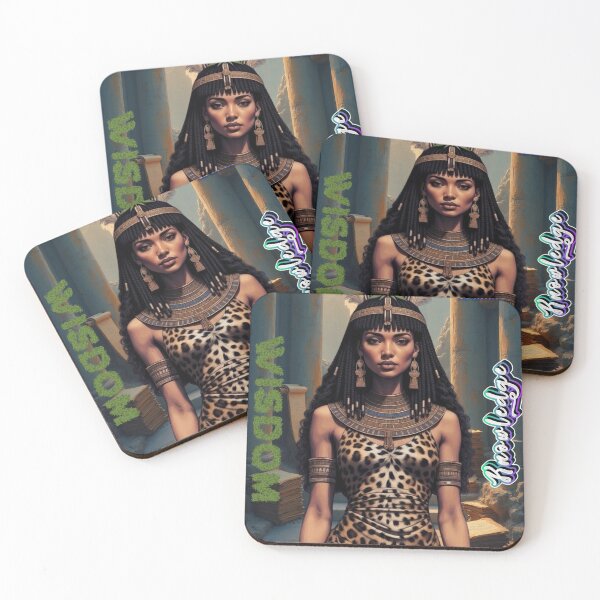Item preview, Seshat – Ancient Egyptian Goddess of Wisdom, Writing, Sacred Geometry & Knowledge | Kemetic Spiritual Art designed and sold by BlackStarsCreations.