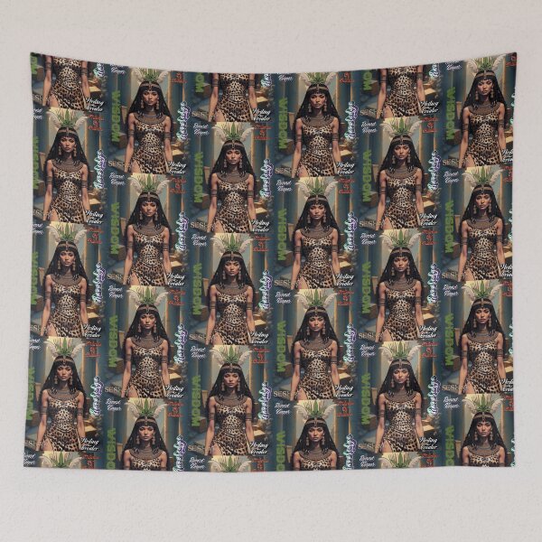 Item preview, Seshat – Ancient Egyptian Goddess of Wisdom, Writing, Sacred Geometry & Knowledge | Kemetic Spiritual Art designed and sold by BlackStarsCreations.
