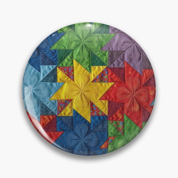 Item preview, Colorful Patchwork Pinwheel Quilt Design designed and sold by Maria Dryfhout.