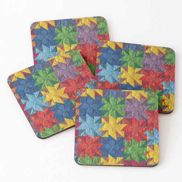 Item preview, Colorful Patchwork Pinwheel Quilt Design designed and sold by Maria Dryfhout.