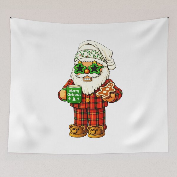 Item preview, Santa Nutcracker in Pajamas with Cocoa designed and sold by DGS Creative Designs.