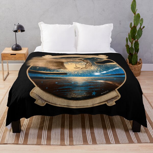 Item preview, Moon Girl Over the Ocean designed and sold by Matalobos / Retro Art & Classic Machines.