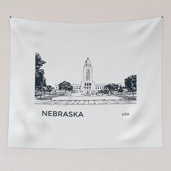 Item preview, Nebraska State USA designed and sold by Lakeric Cityscapes.