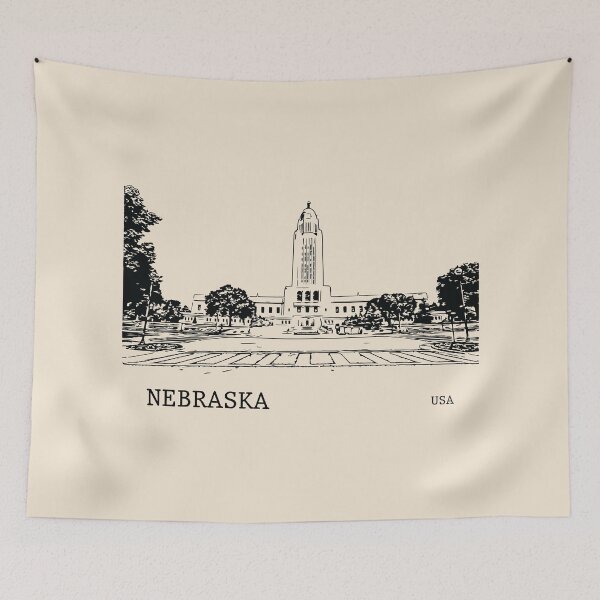 Item preview, Nebraska State USA designed and sold by Lakeric Cityscapes.