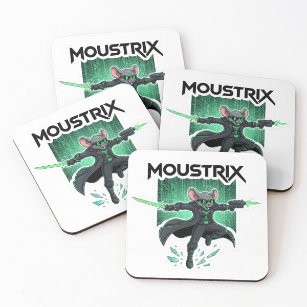 Item preview, Moustrix – Cyberpunk Mouse Movie Parody Sticker designed and sold by Imaginarium of Chaos falcon88 .