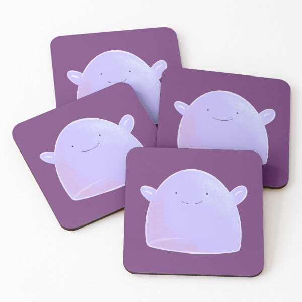 Item preview, Cute and Happy Purple Blob Creature designed and sold by NaliniLe.