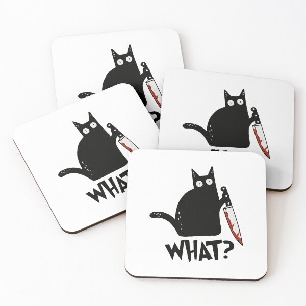 Item preview, Cat What Murderous Black Cat With Knife designed and sold by Blue Dream.