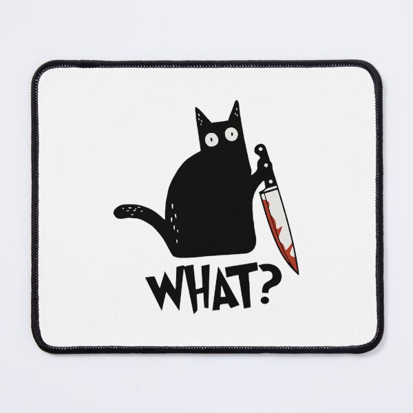 Item preview, Cat What Murderous Black Cat With Knife designed and sold by Blue Dream.