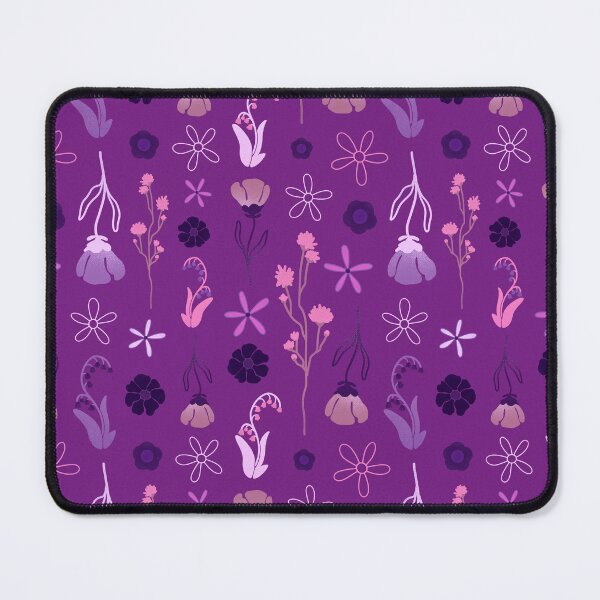 Item preview, Staggered Stems, lilac purple floral design pattern, 70s inspired designed and sold by EmmaSB-Designs.