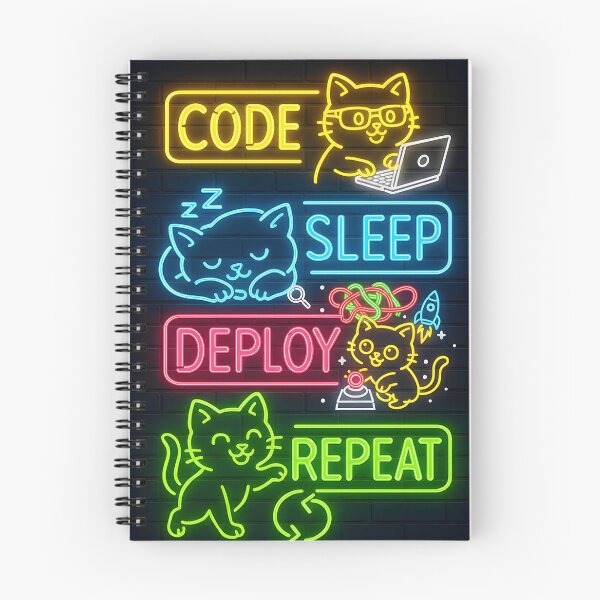 Artikelvorschau, Code Sleep Deploy Repeat Poster und Kunstdrucke entworfen und verkauft von D-Signa.