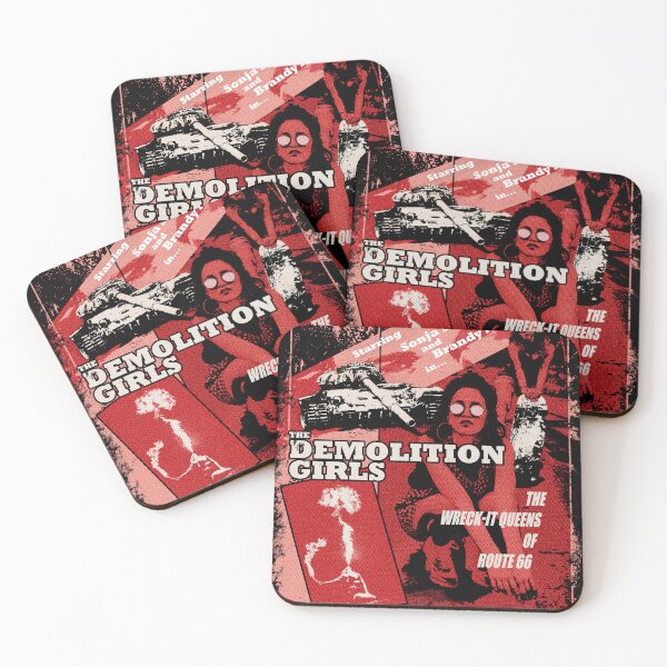 Item preview, The Demolition Girls a brutalist grindhouse style poster designed and sold by TimeWastingHero.
