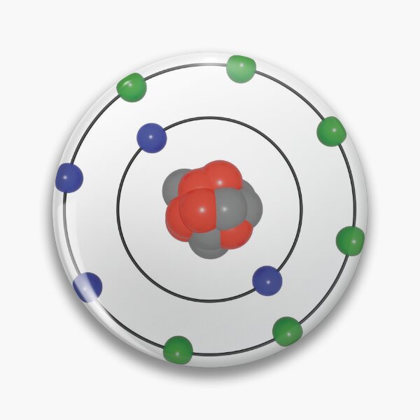 Item preview, Neon Atom Structure Diagram (Ne) – Electrons, Protons and Neutrons. designed and sold by ElmonirPress.