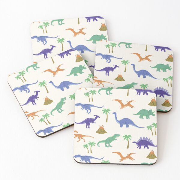 Item preview, Colorful Hand-drawn Dinosaurs Beige designed and sold by Brianaidesigns.
