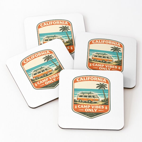 Item preview, California Camp Vibes Only – Van Life Road Trip Badge T-Shirt designed and sold by Purdiole-art.