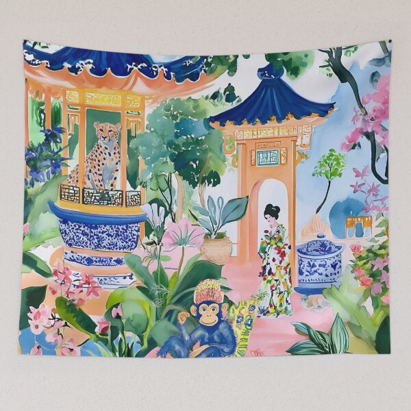 Item preview, The Monkey King chinoiserie art designed and sold by SophieClimaArt.